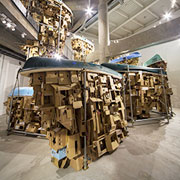 Isabel & Alfredo Aquilizan, LADE: Project Another Country, 2014, Boats, cardboard and other materials